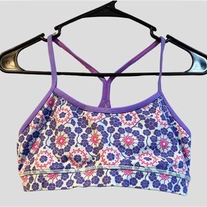 Lululemon Floral Purple Sports Bra